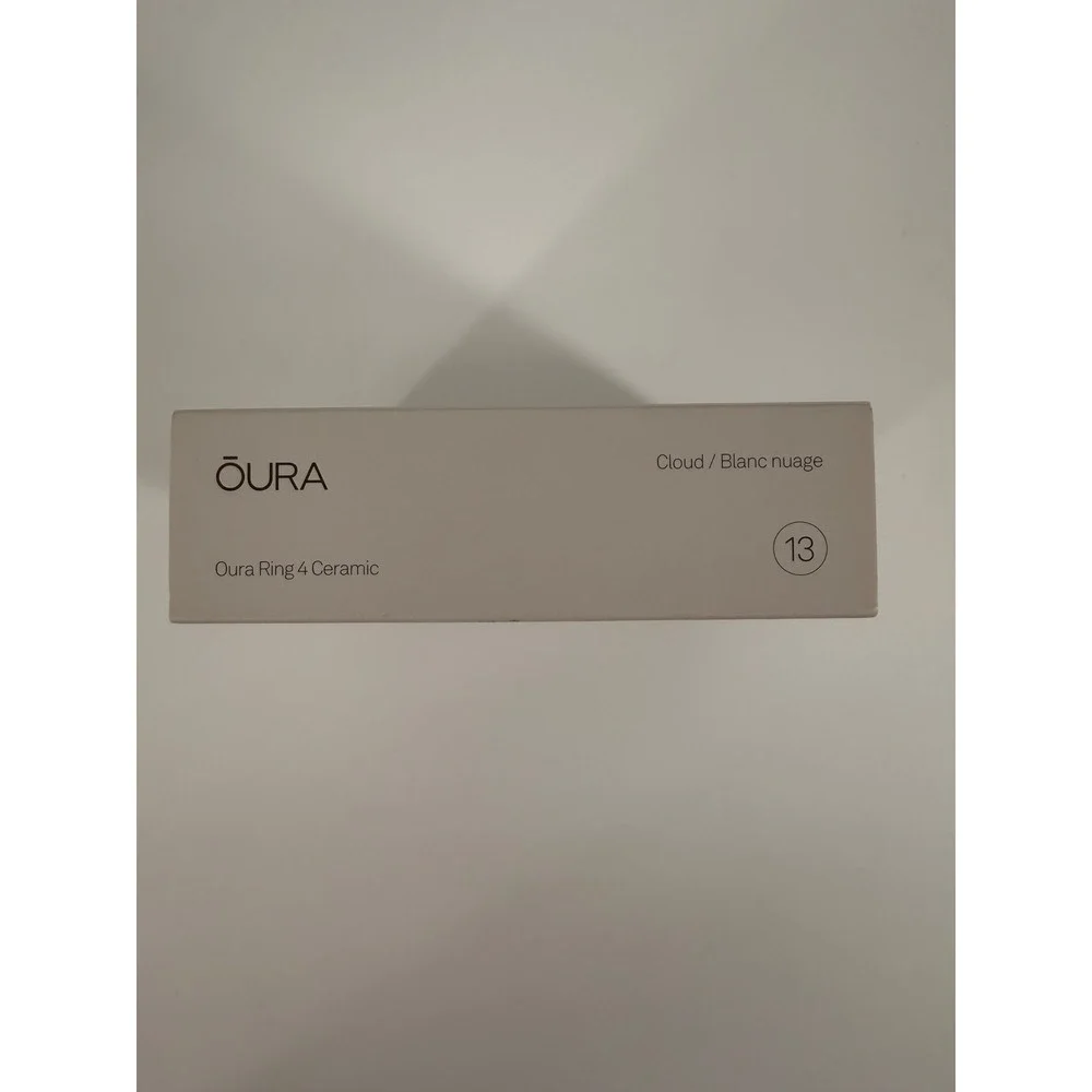 Oura Ring 4 Ceramic Cloud White Smart Ring Health Tracker Size 13 NEW